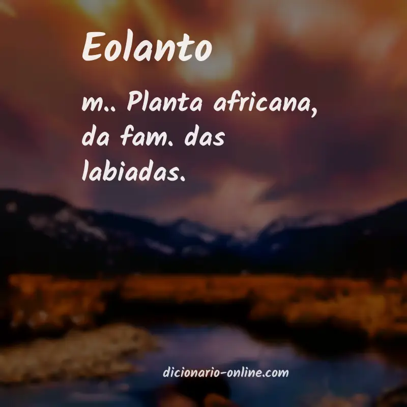 Significado de eolanto