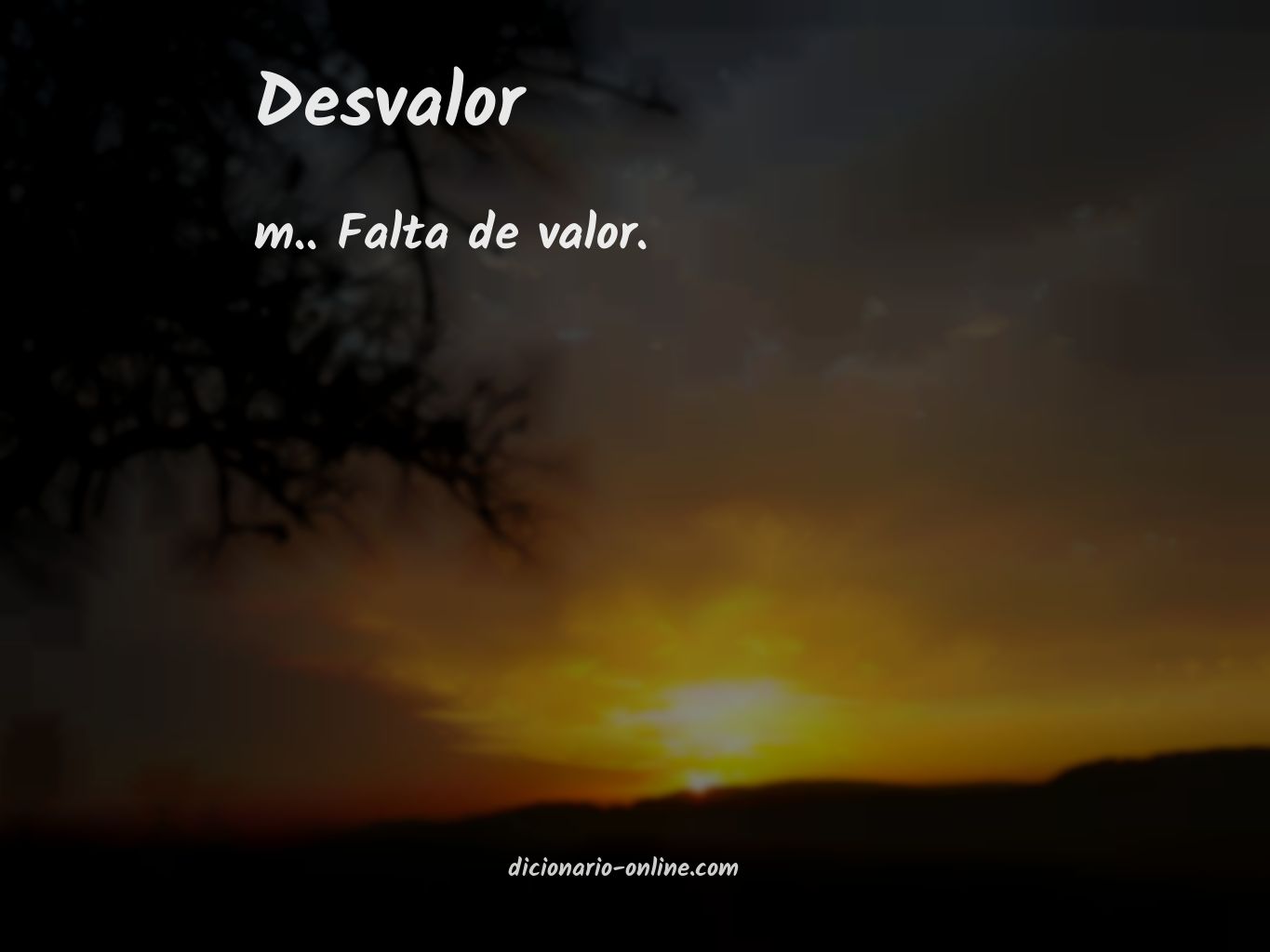 Significado de desvalor