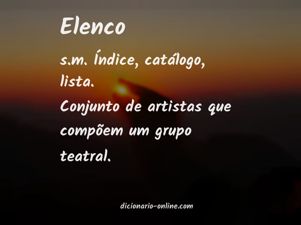 Significado de elenco