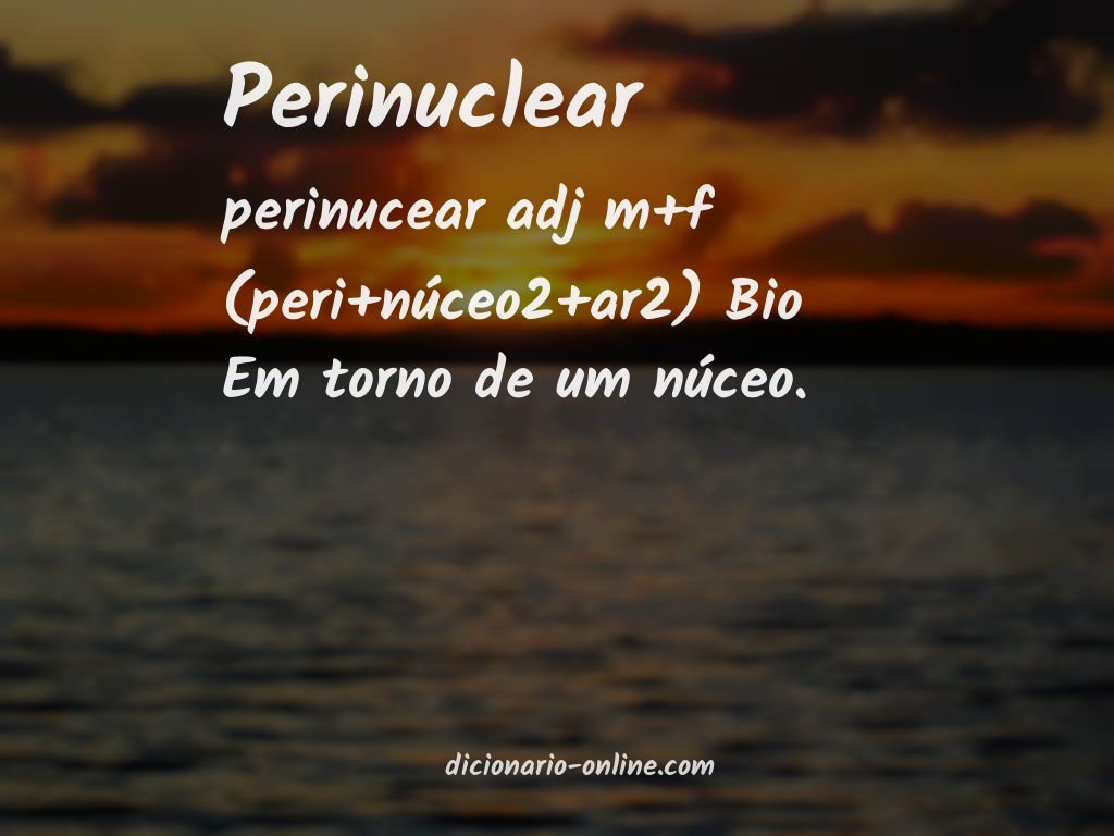 Significado de perinuclear