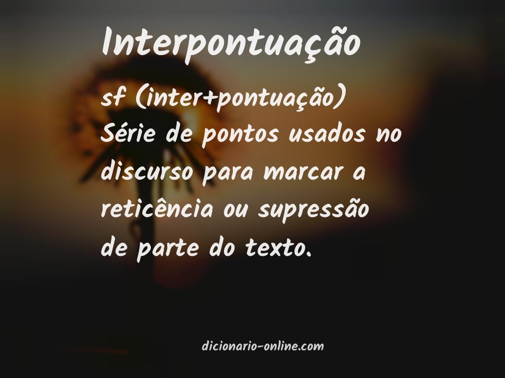 Significado de interpontuação