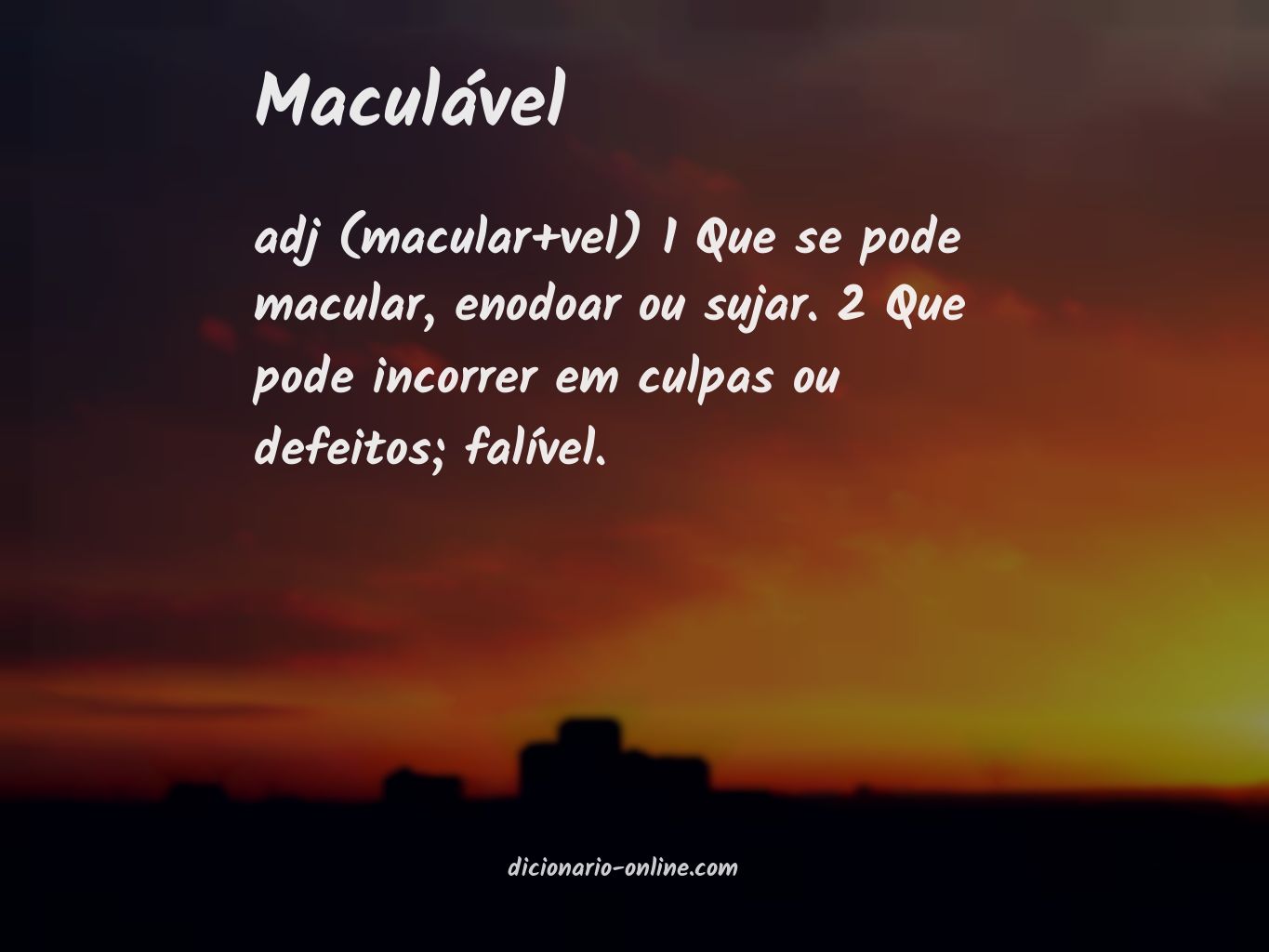 Significado de maculável