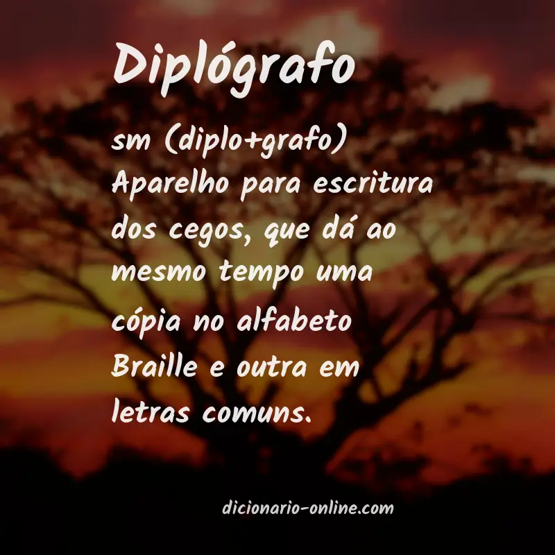 Significado de diplógrafo