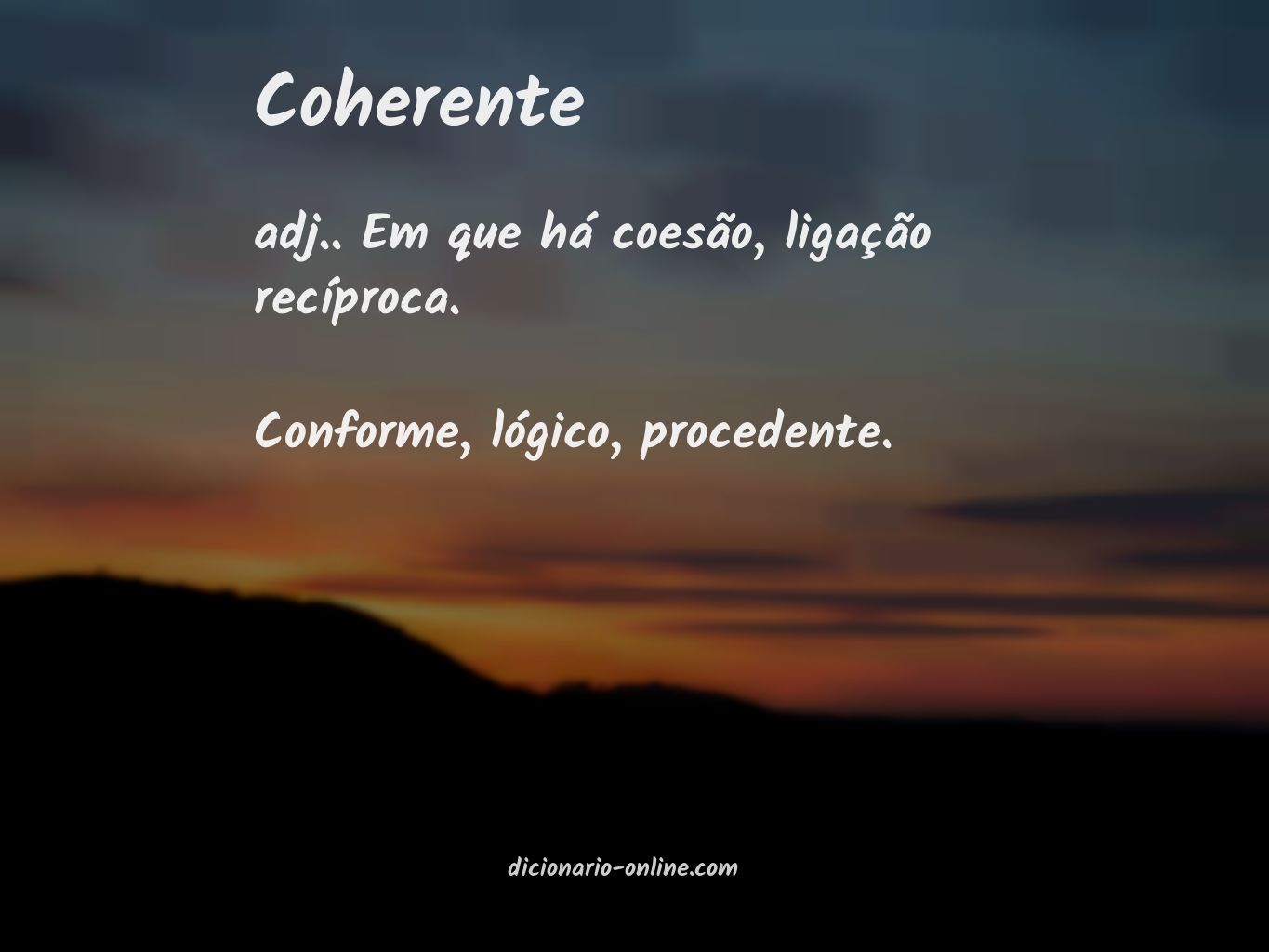 Significado de coherente