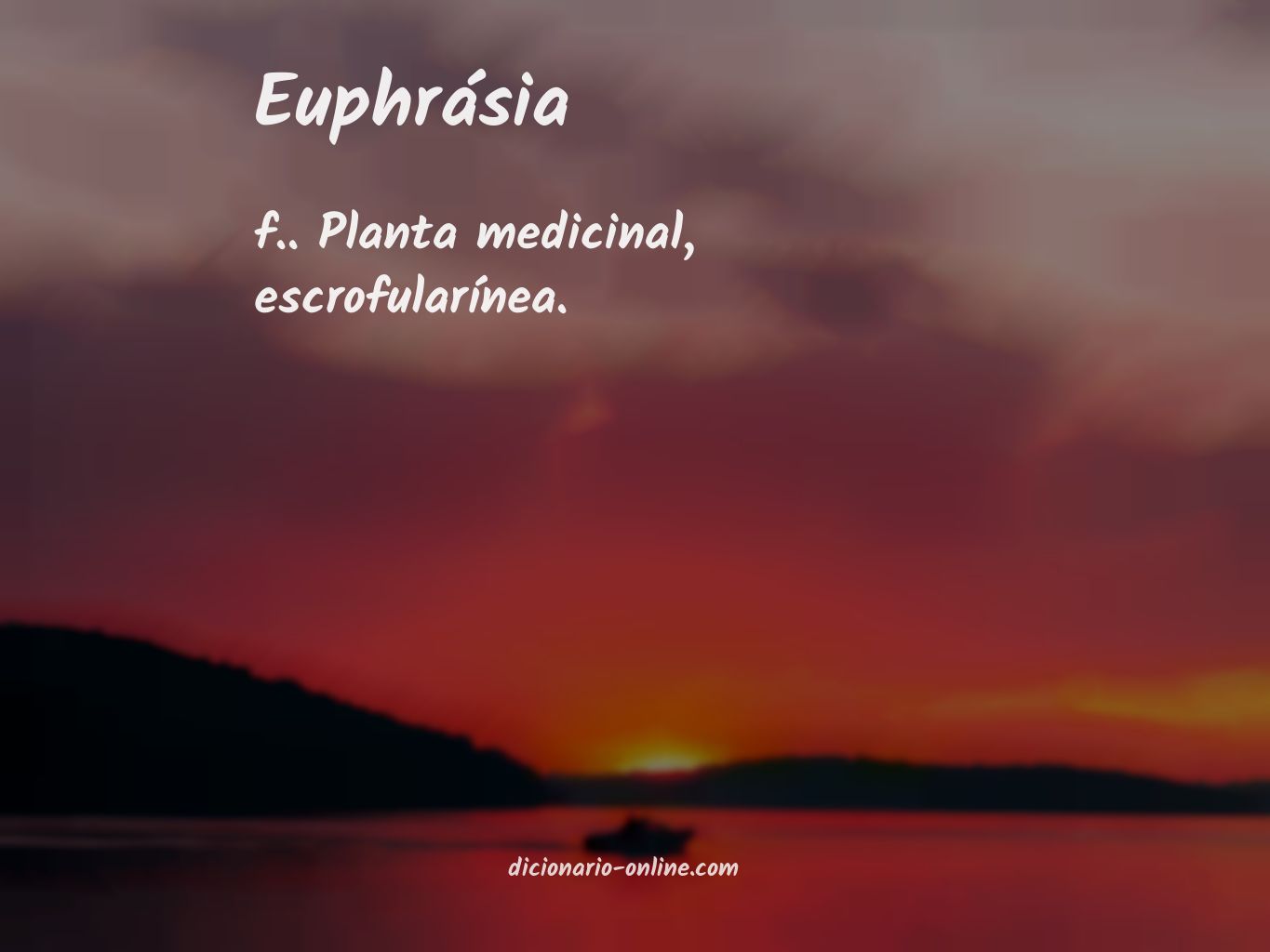 Significado de euphrásia