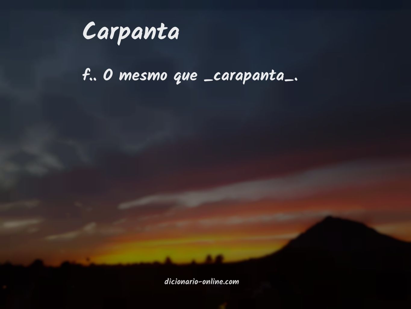 Significado de carpanta