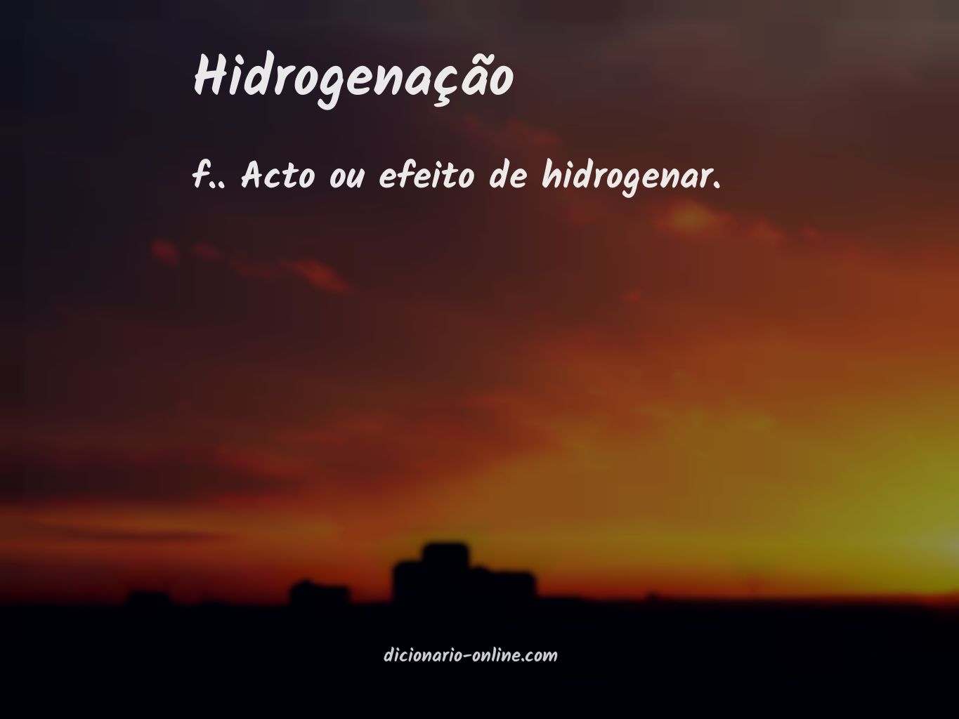 Significado de hidrogenação