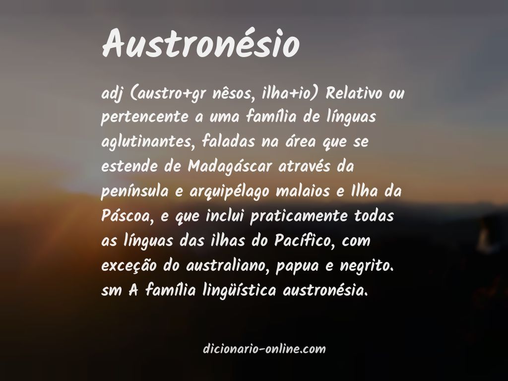 Significado de austronésio