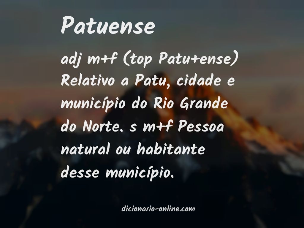 Significado de patuense