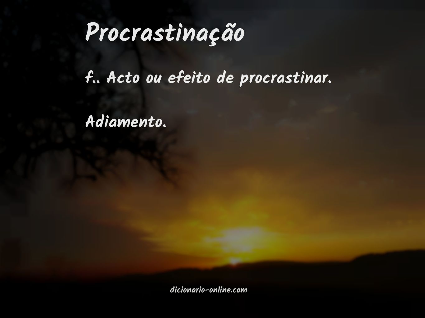 Significado de procrastinação