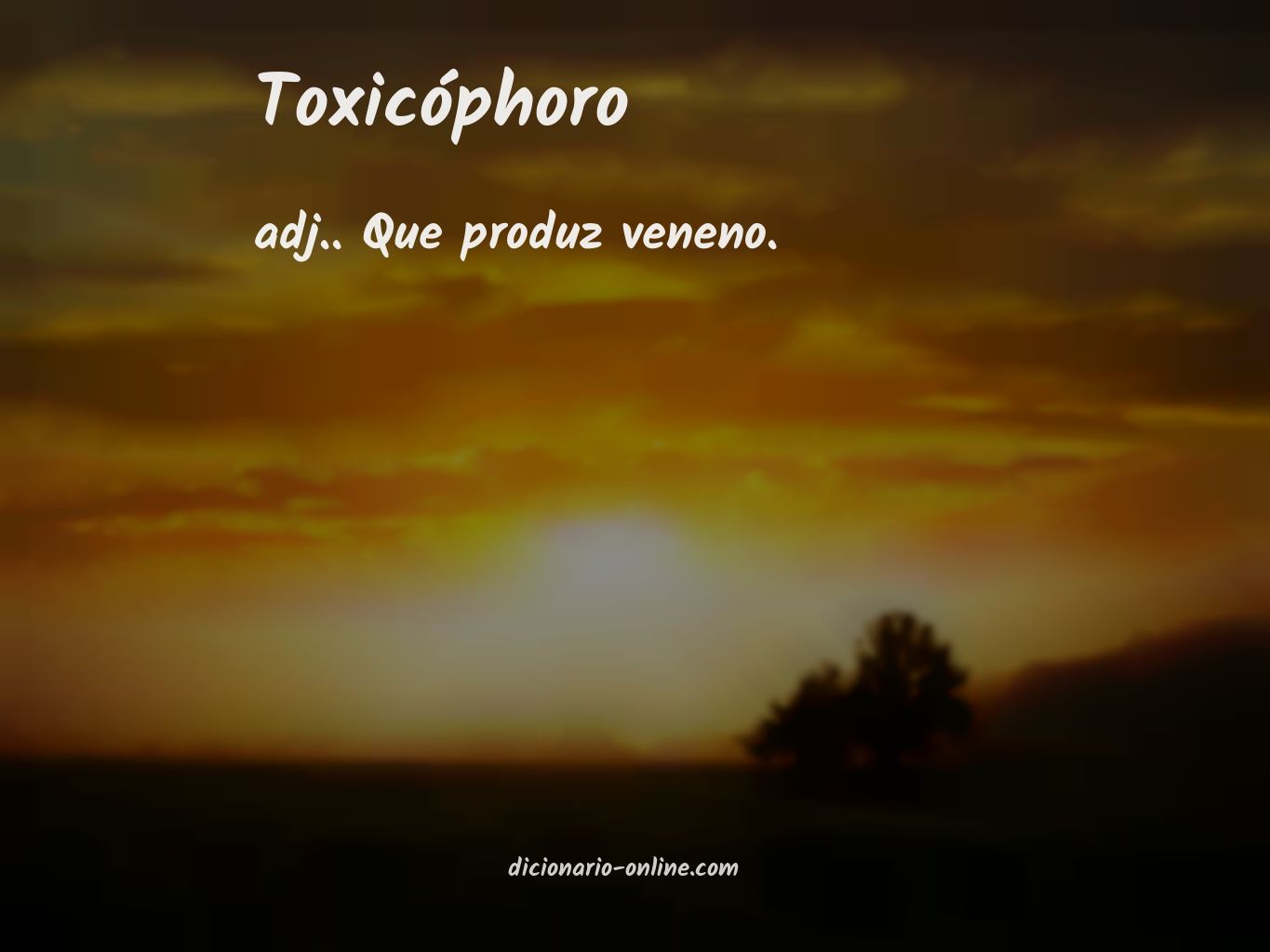 Significado de toxicóphoro