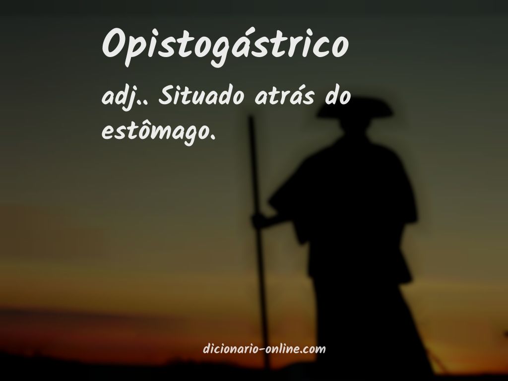 Significado de opistogástrico