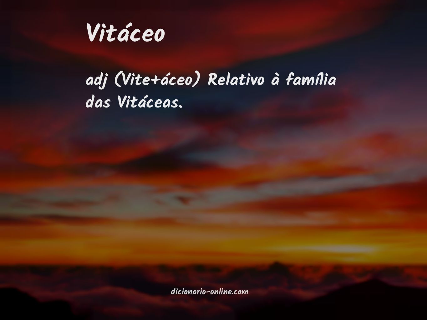 Significado de vitáceo