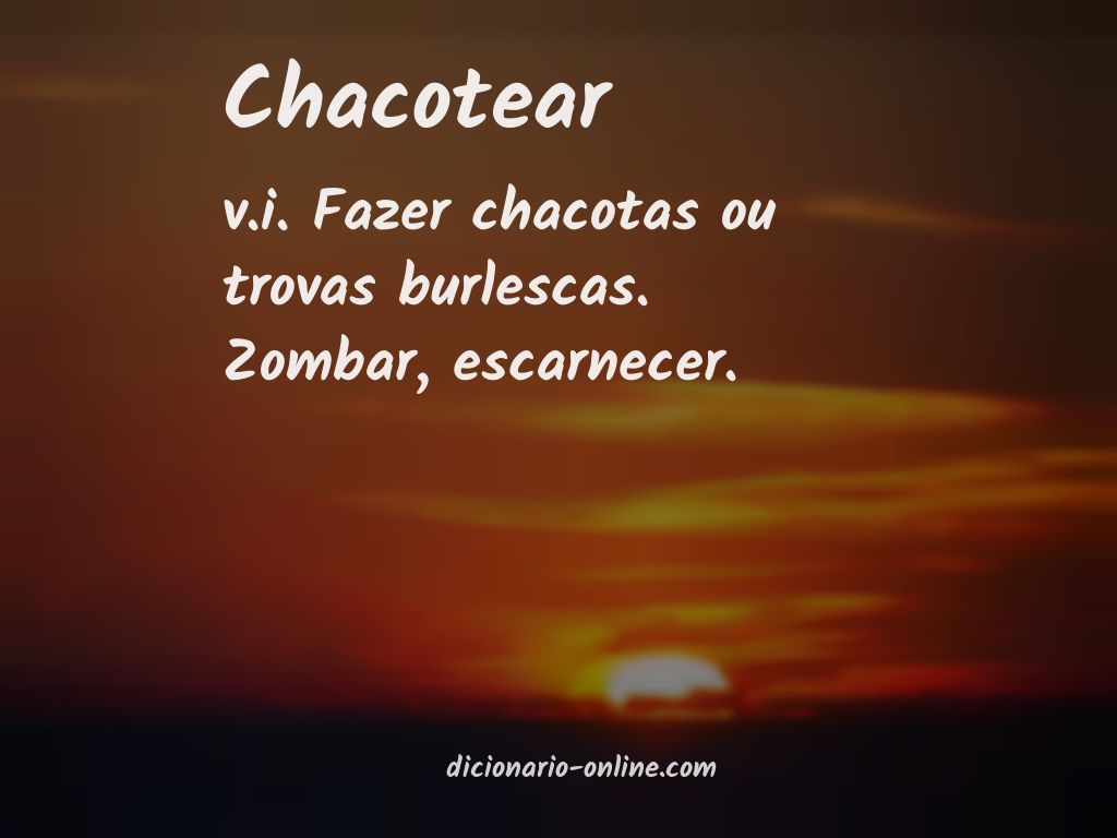 Significado de chacotear