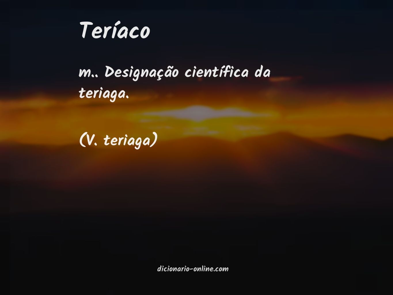 Significado de teríaco