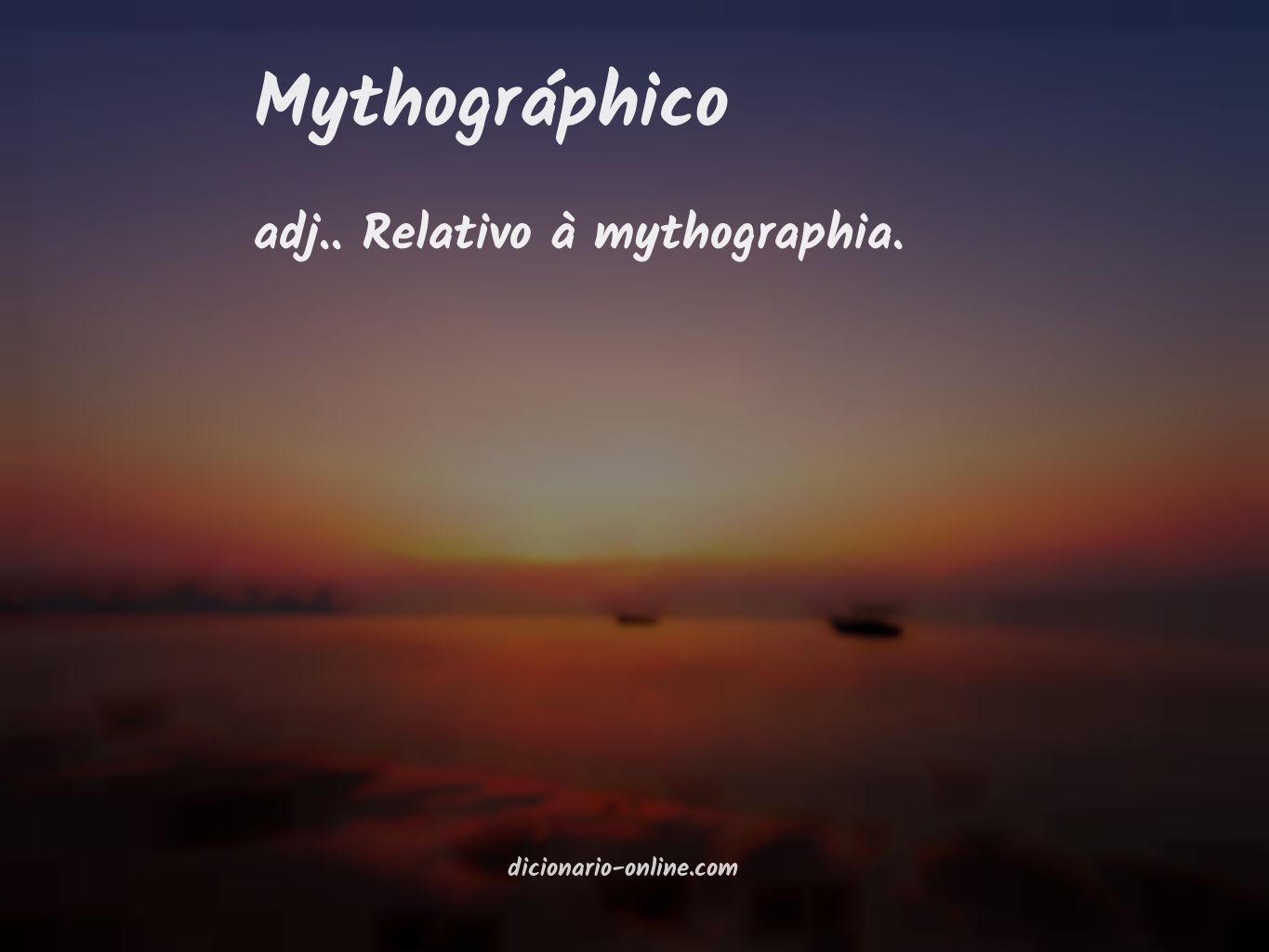 Significado de mythográphico