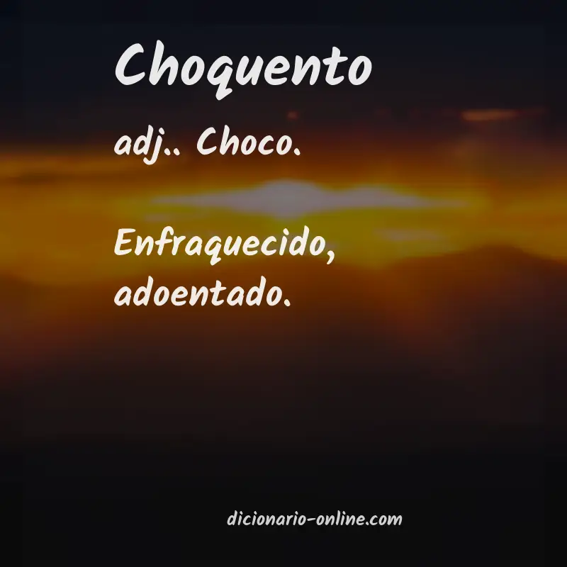 Significado de choquento