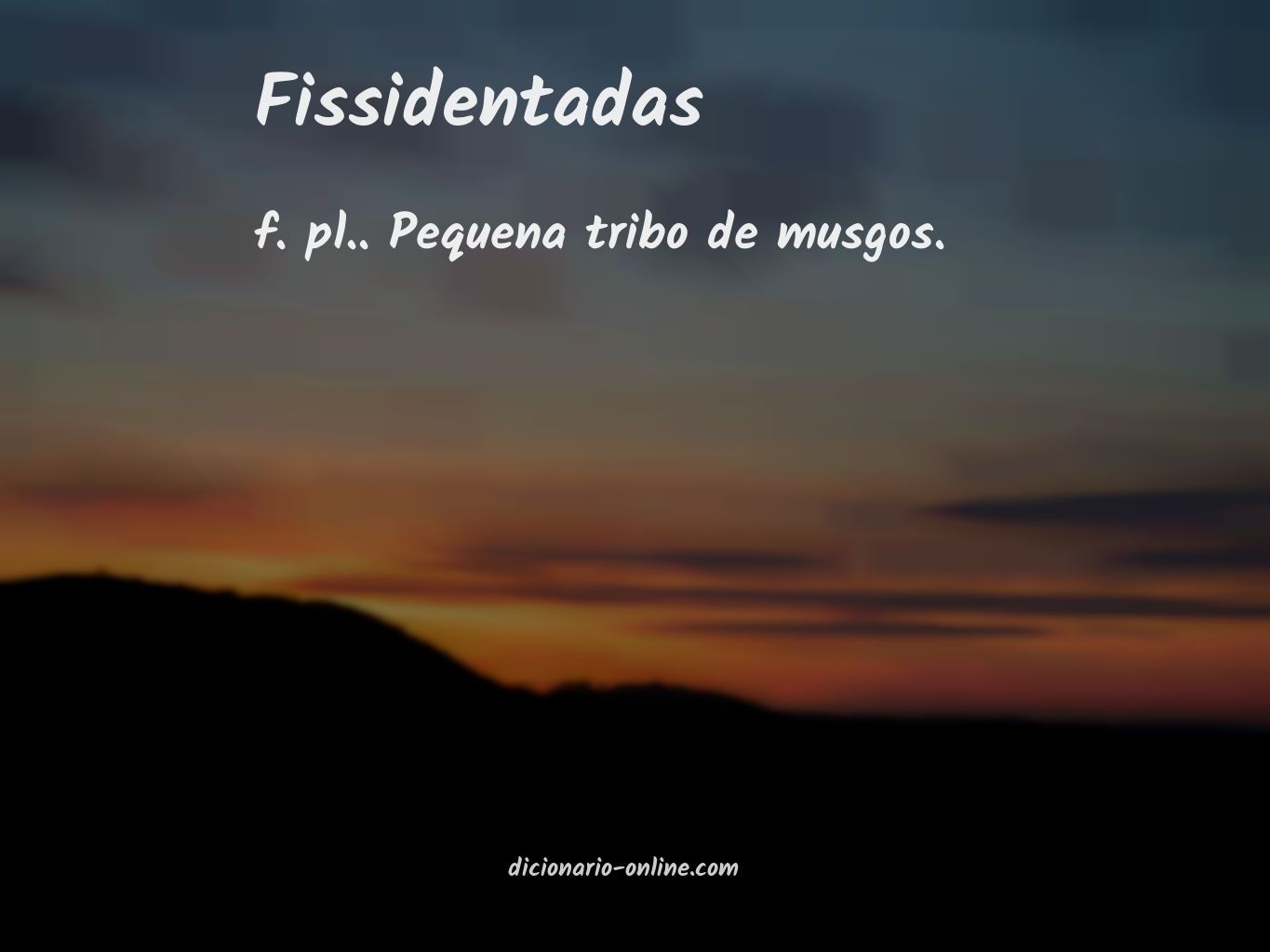 Significado de fissidentadas