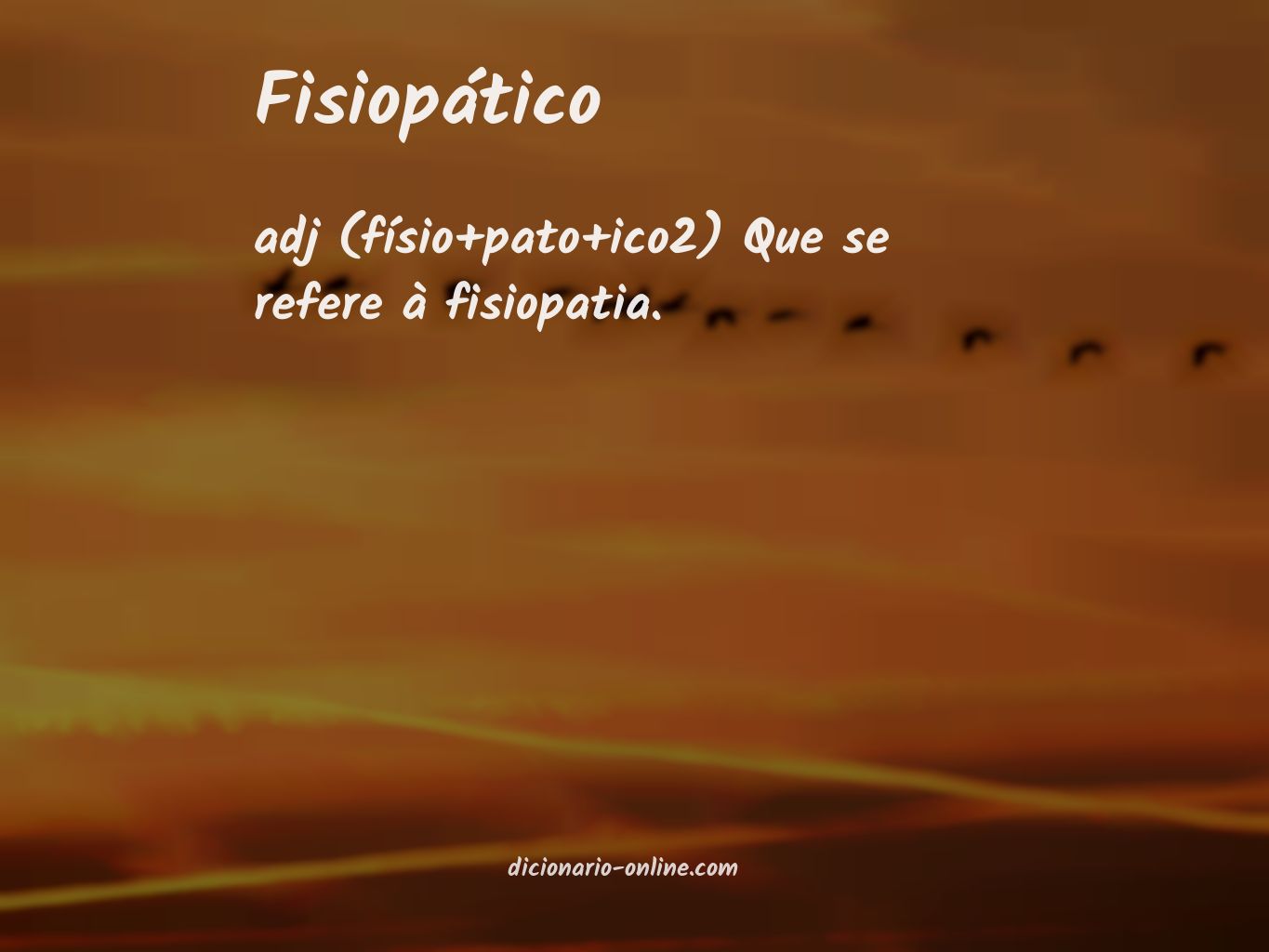 Significado de fisiopático