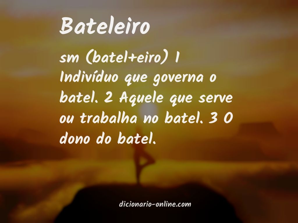 Significado de bateleiro