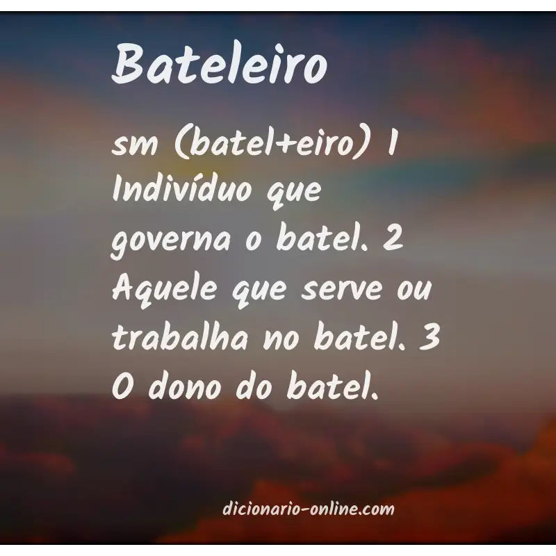 Significado de bateleiro