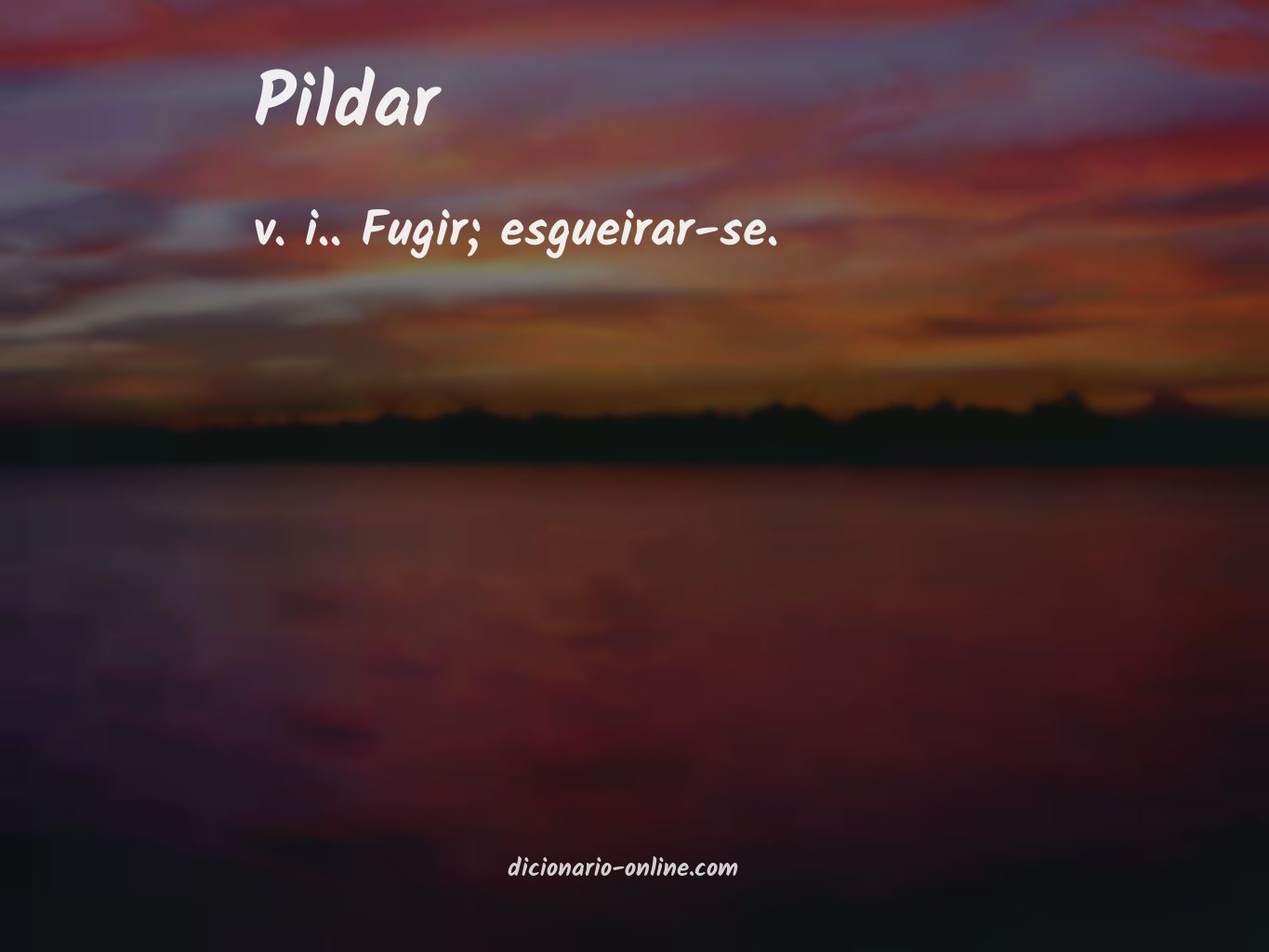 Significado de pildar