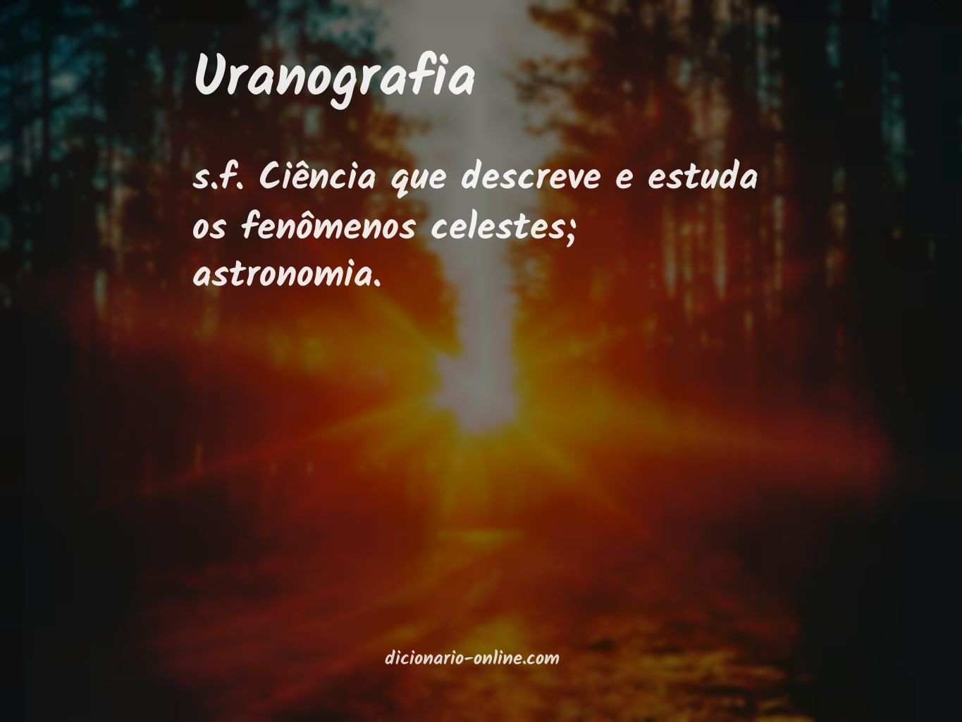 Significado de uranografia