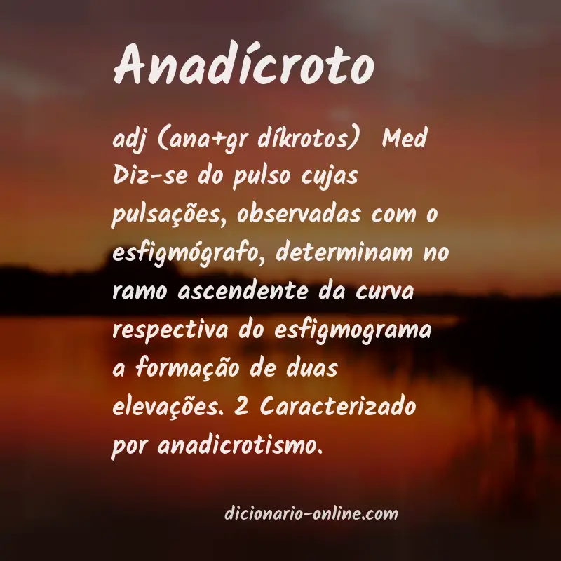 Significado de anadícroto