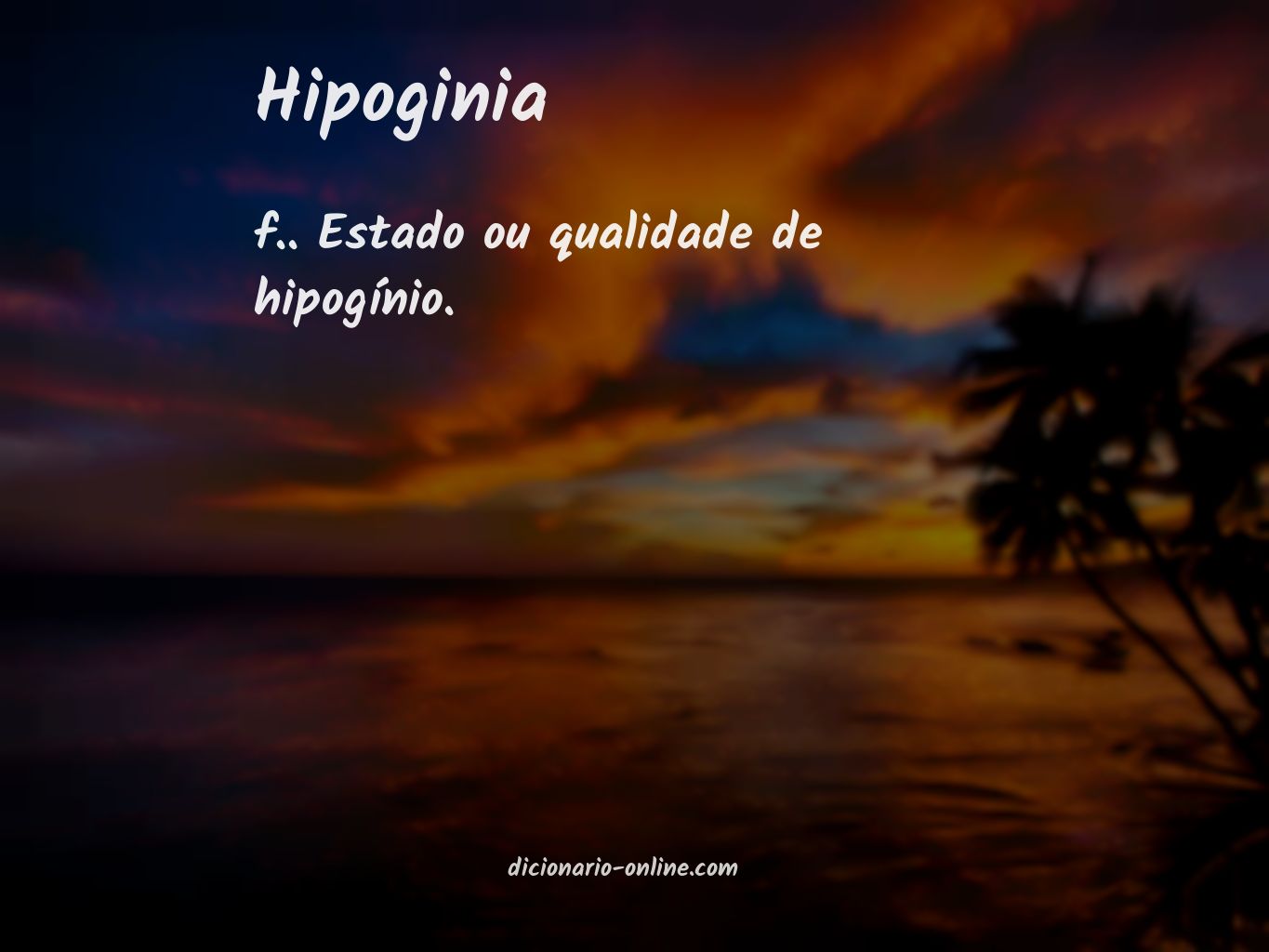 Significado de hipoginia