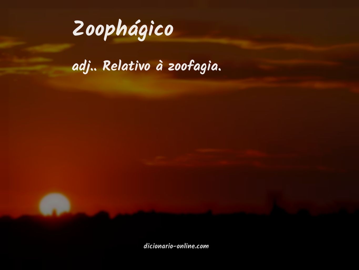 Significado de zoophágico