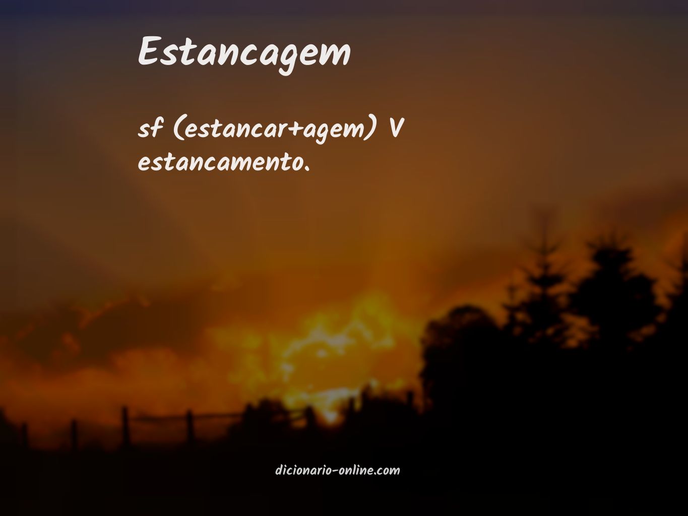 Significado de estancagem