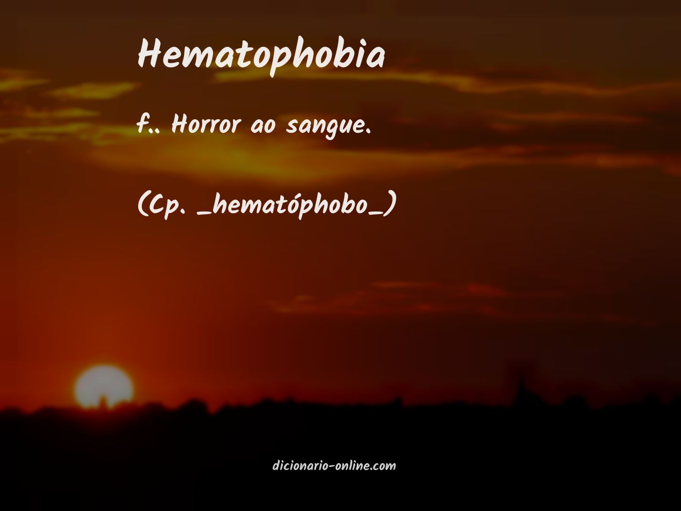 Significado de hematophobia