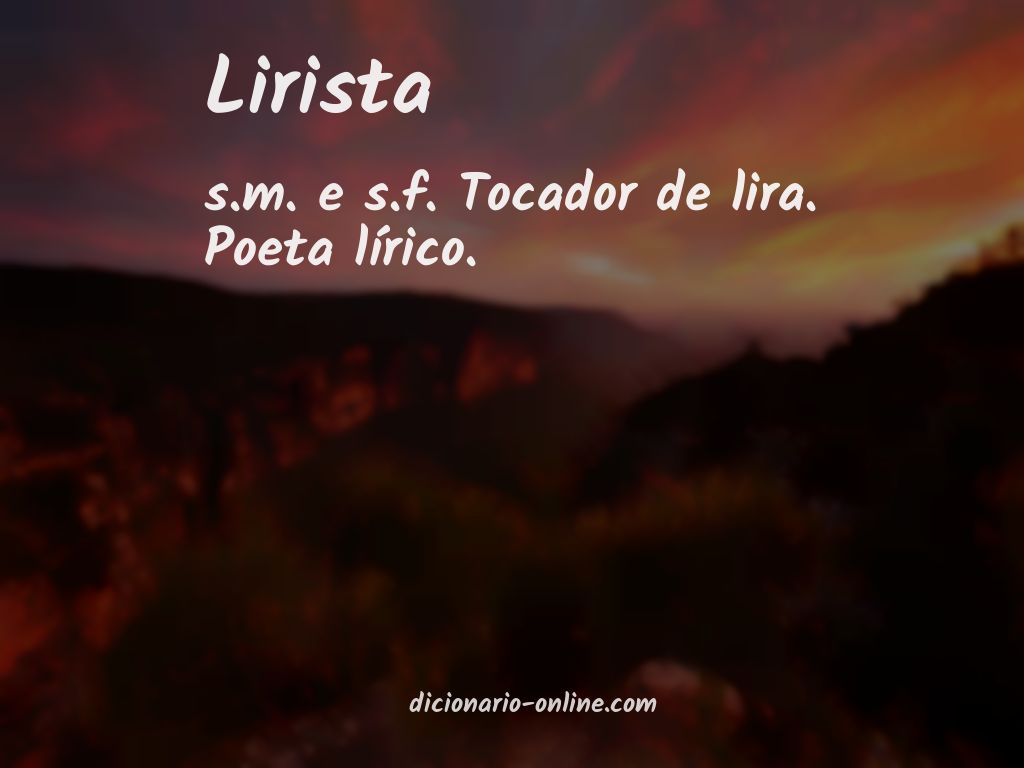 Significado de lirista