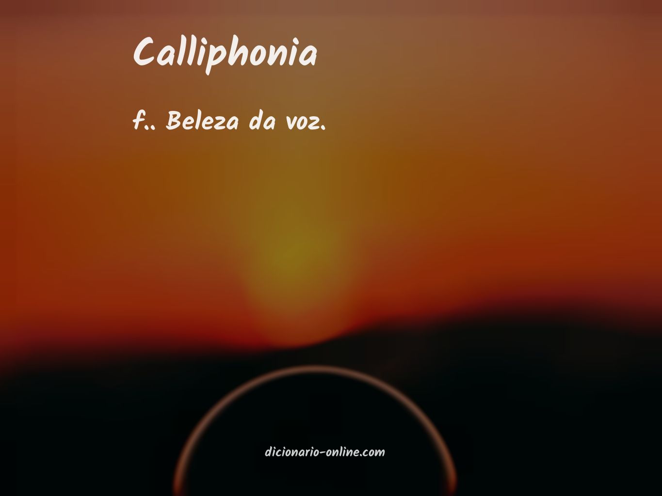 Significado de calliphonia