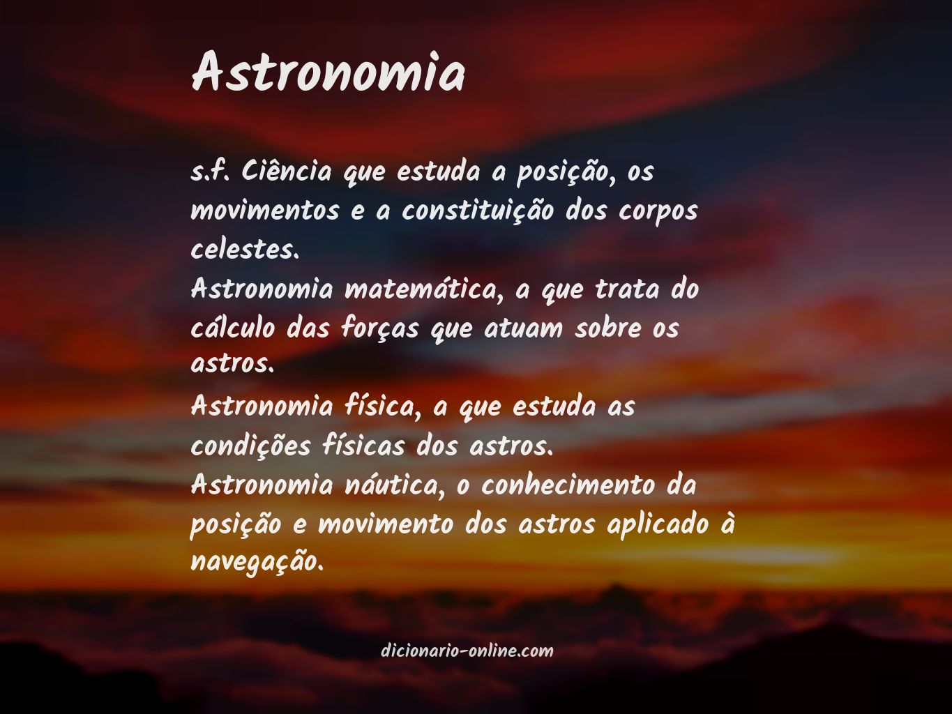 Significado de astronomia