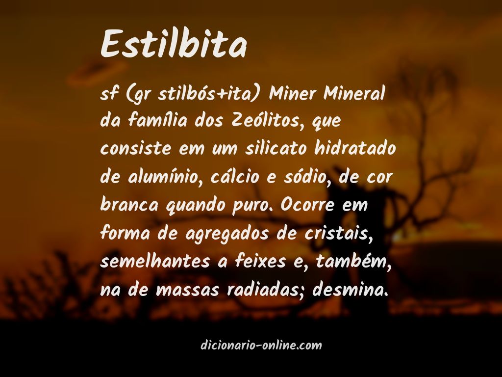 Significado de estilbita