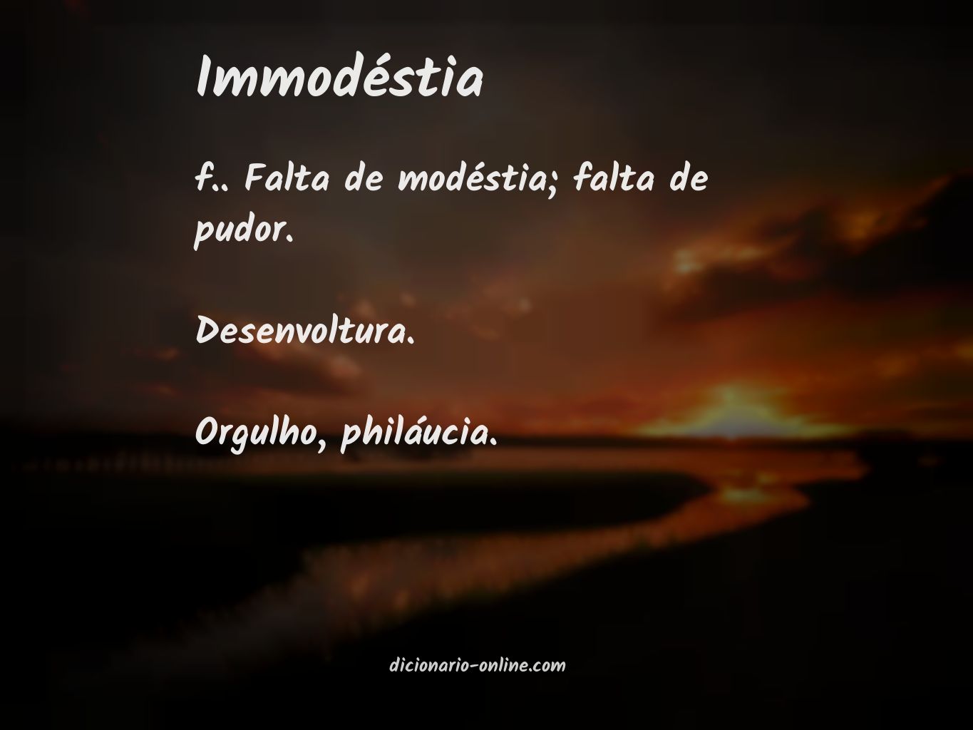 Significado de immodéstia