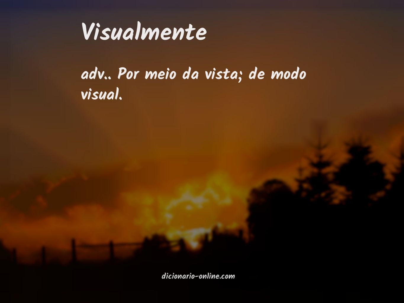 Significado de visualmente