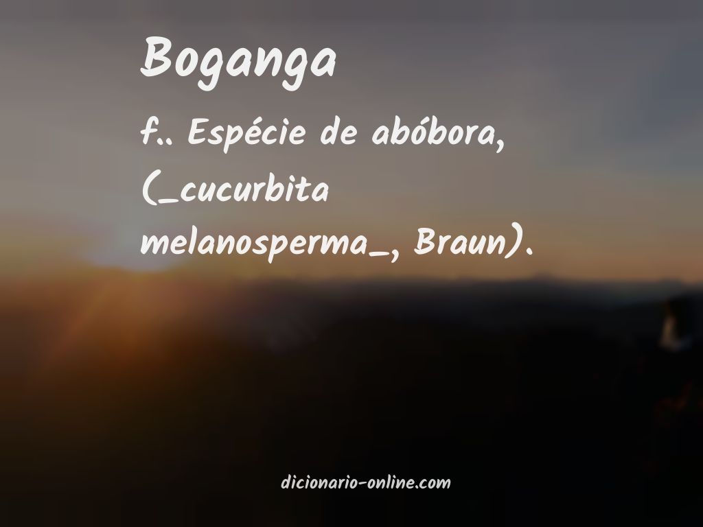 Significado de boganga