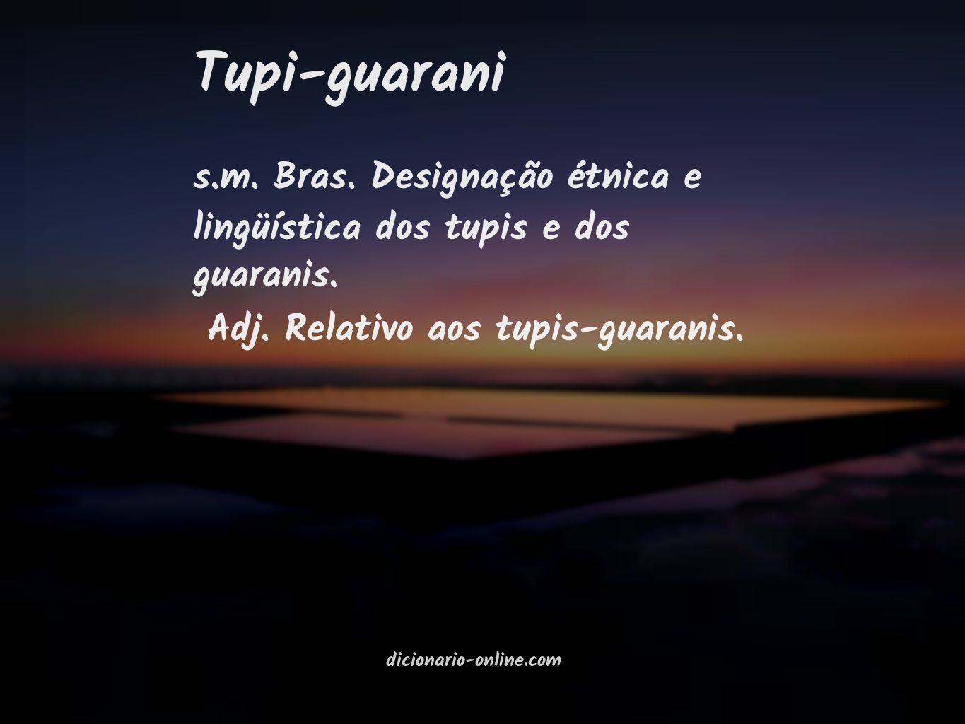 Significado de tupi-guarani