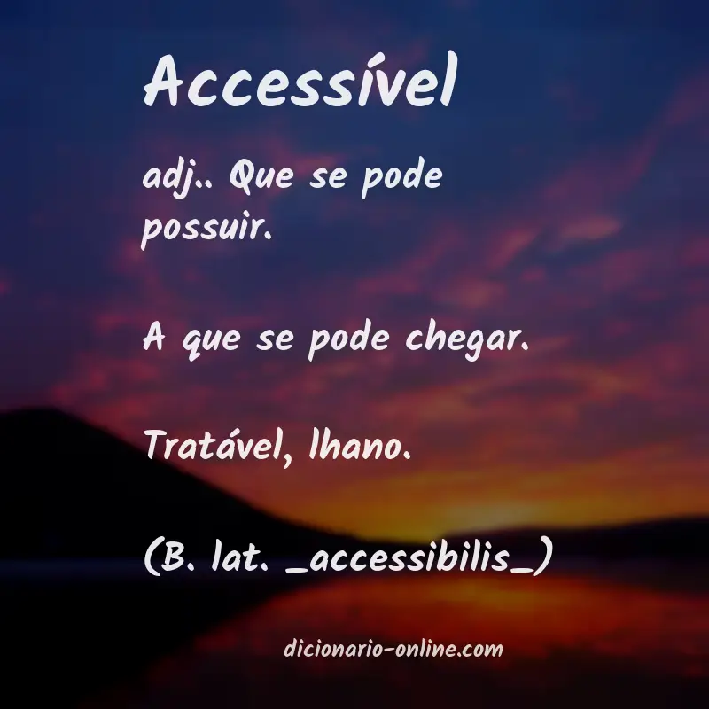Significado de accessível