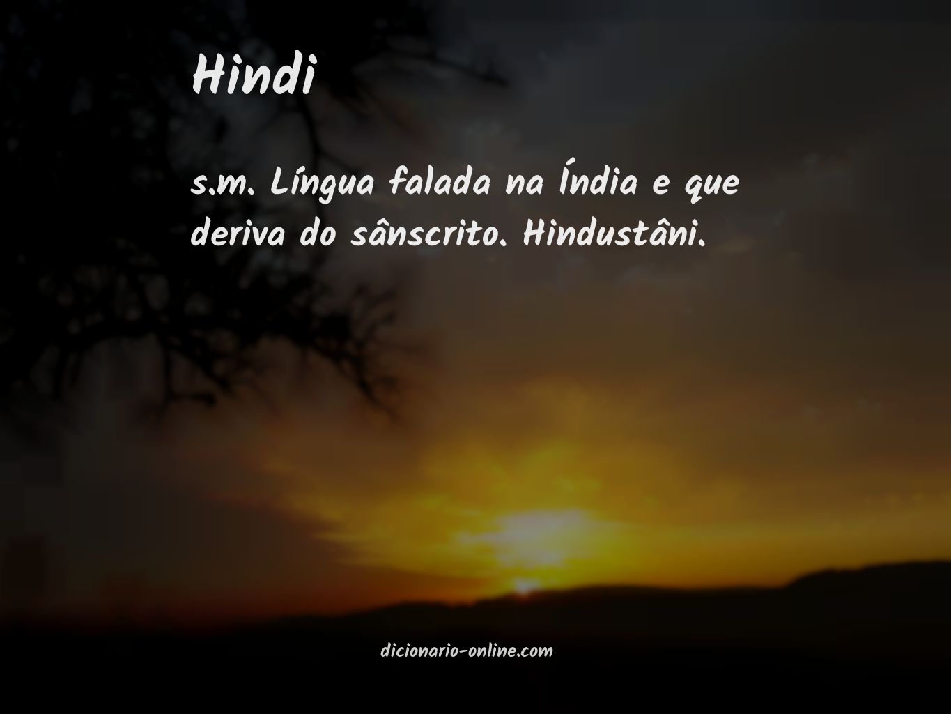 Significado de hindi
