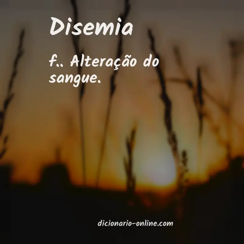 Significado de disemia
