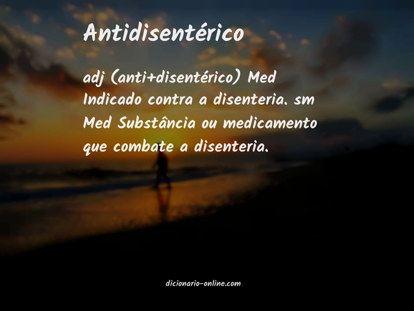 Significado de antidisentérico