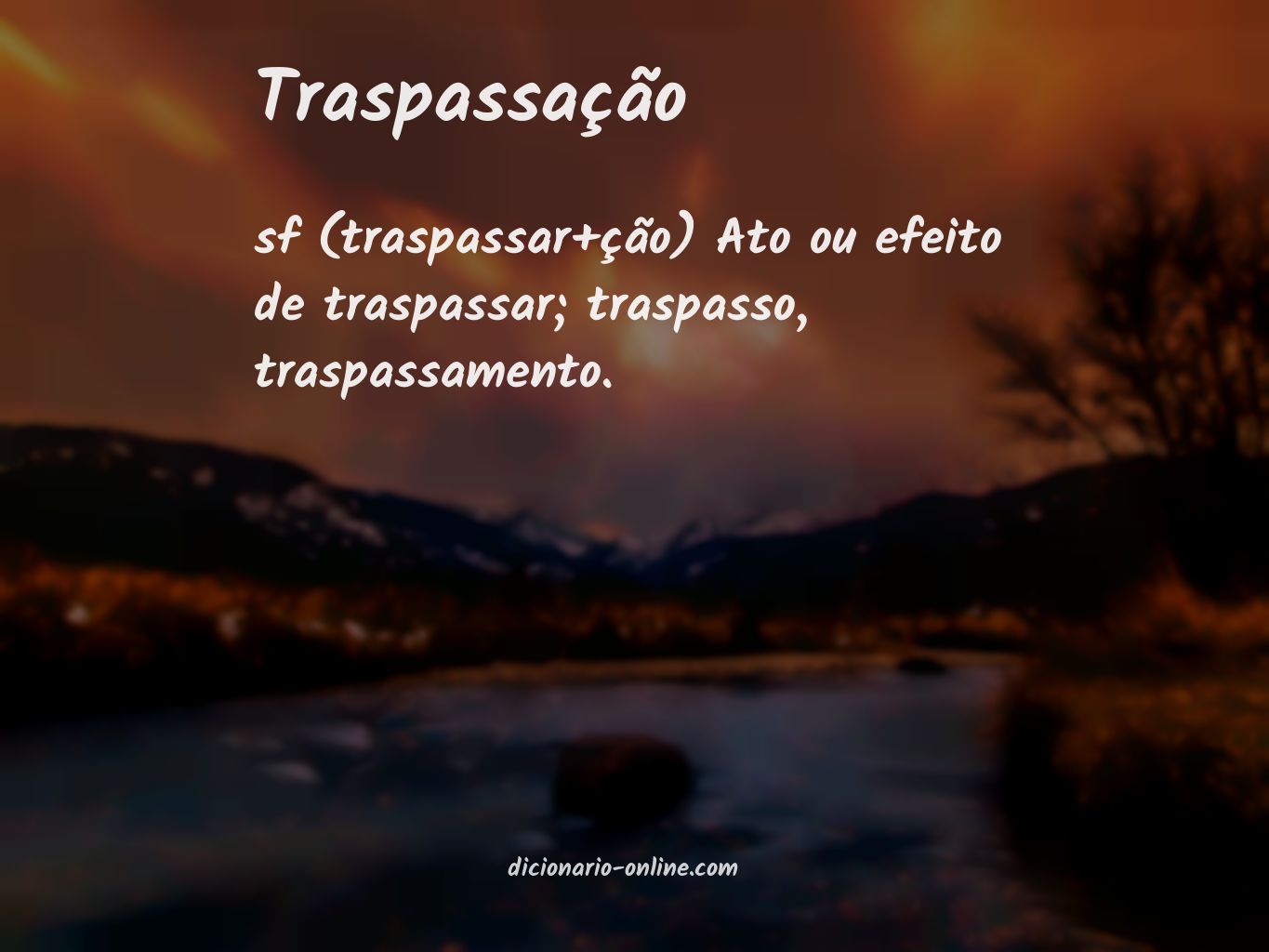 Significado de traspassação