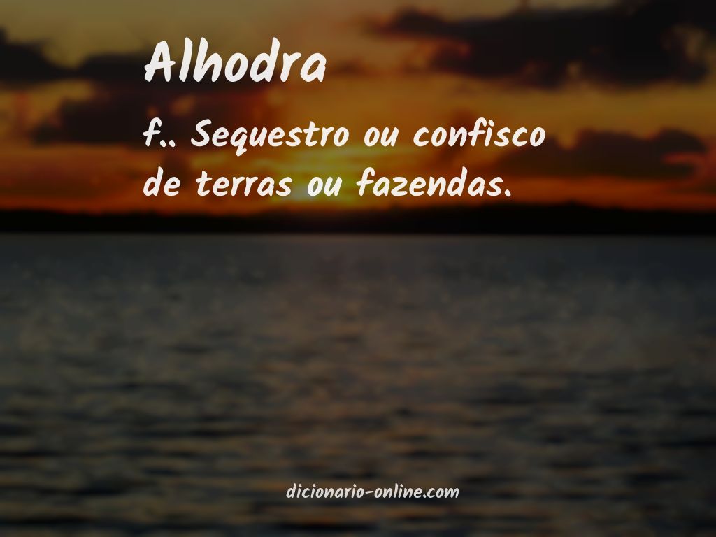 Significado de alhodra