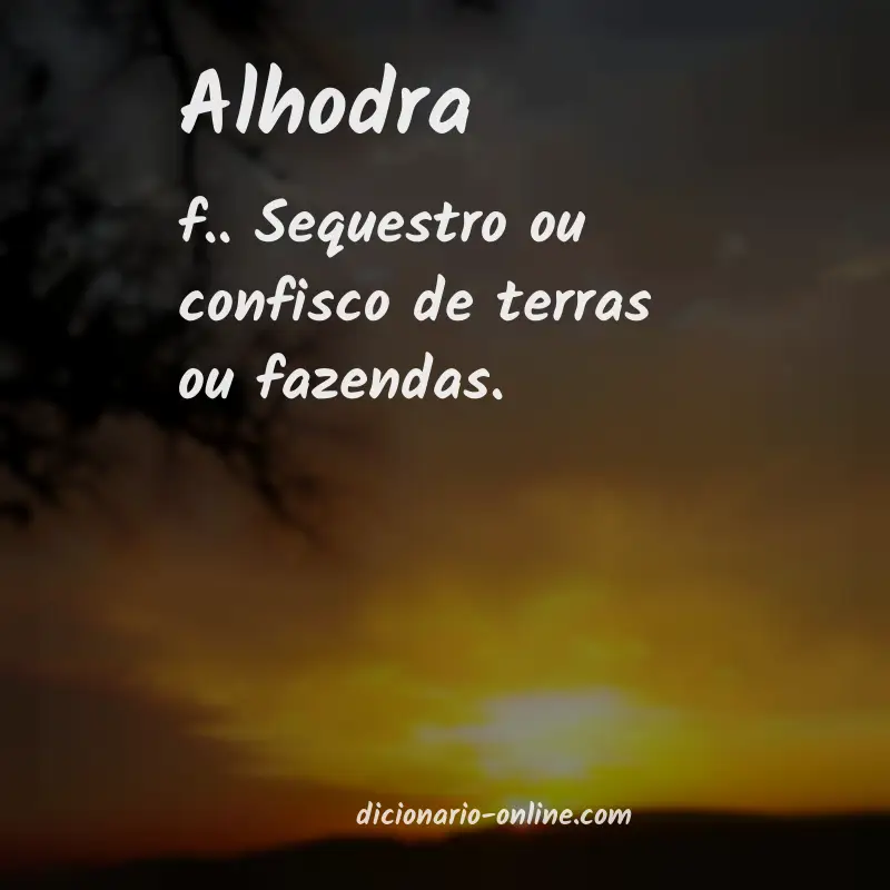 Significado de alhodra