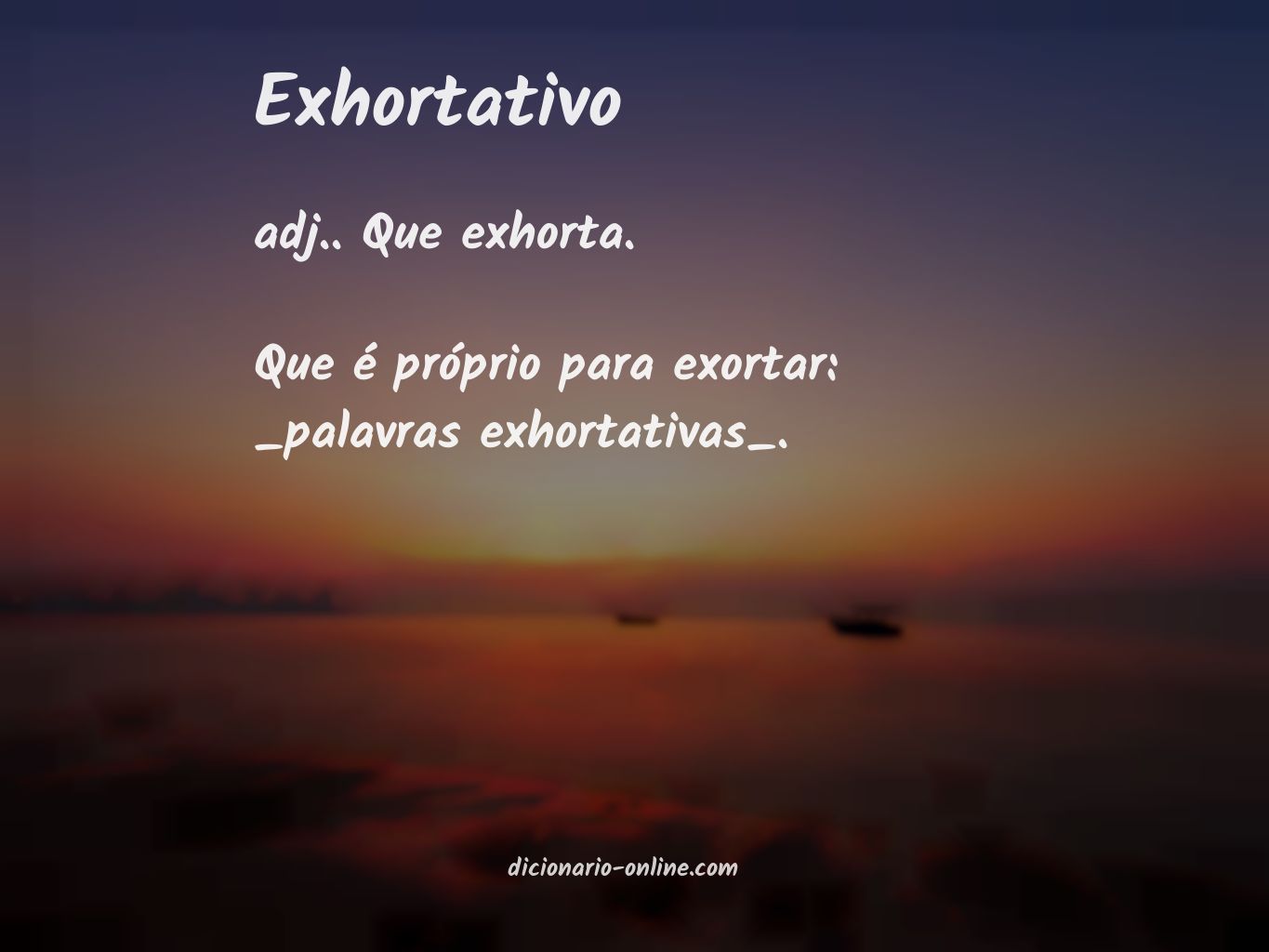 Significado de exhortativo