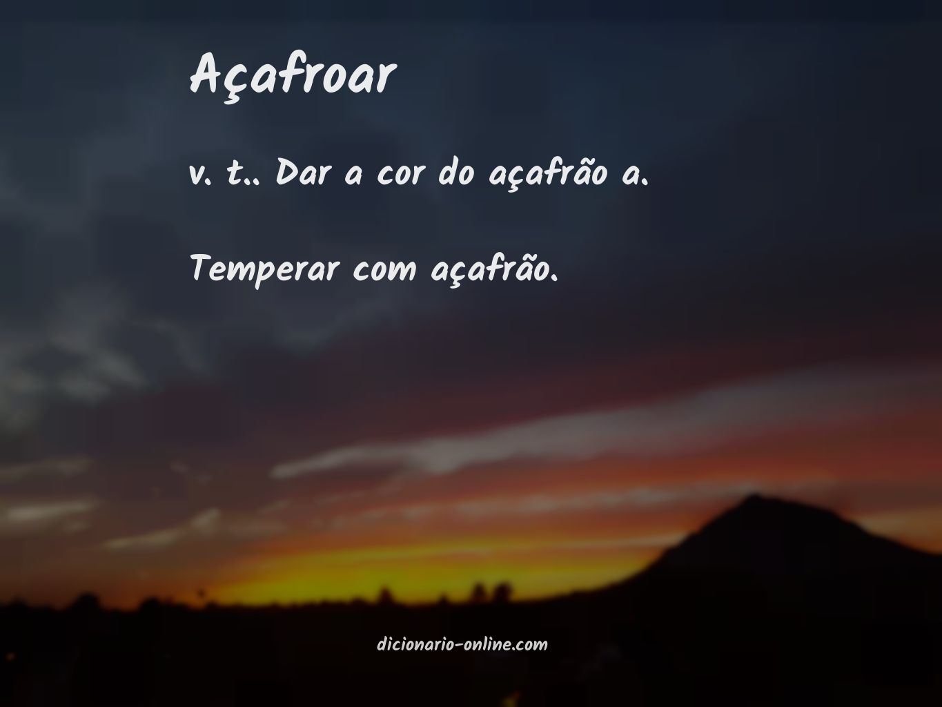 Significado de açafroar