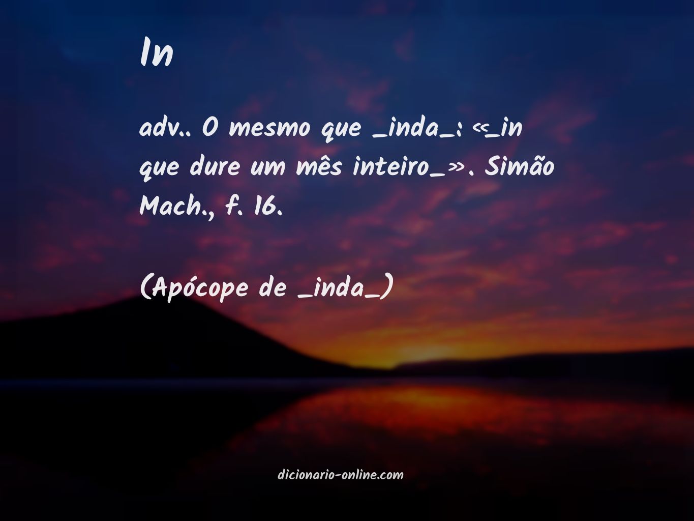 Significado de in